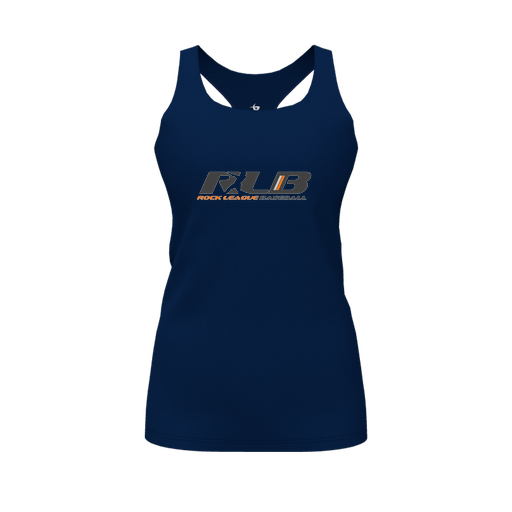 [FT0TRBNV-FYS-LOGO1] Decker Racerback Tank Top (Female Youth S, Navy, Logo 1)