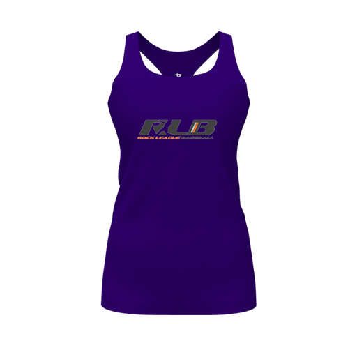 [FT0TRBPP-FYS-LOGO1] Decker Racerback Tank Top (Female Youth S, Purple, Logo 1)