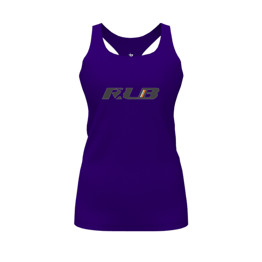 [FT0TRBPP-FYS-LOGO2] Decker Racerback Tank Top (Female Youth S, Purple, Logo 2)
