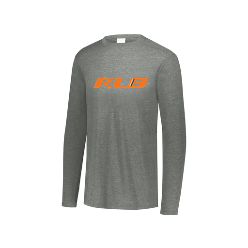 [FTLCUBGY-YS-LOGO3] Decker Youth Tri-Blend T-Shirt - Long Sleeve (Youth S, Gray, Logo 3)