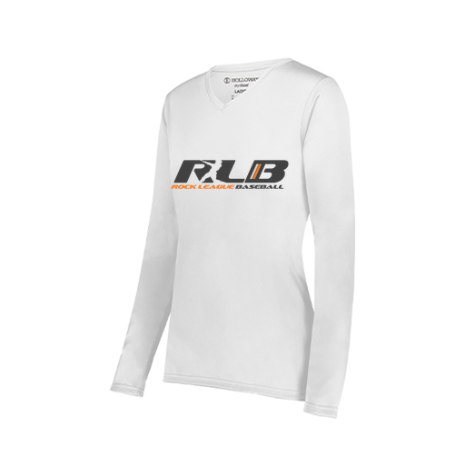 [222824.005.S-LOGO1] Ladies LS Smooth Sport Shirt (Female Adult S, White, Logo 1)