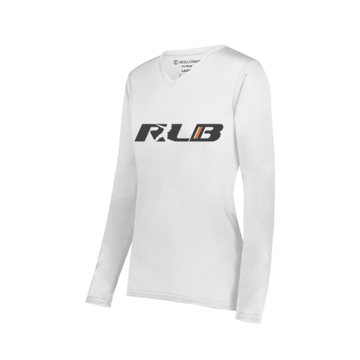 [222824.005.S-LOGO2] Ladies LS Smooth Sport Shirt (Female Adult S, White, Logo 2)