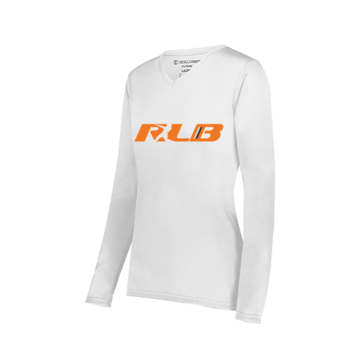 [222824.005.S-LOGO3] Ladies LS Smooth Sport Shirt (Female Adult S, White, Logo 3)