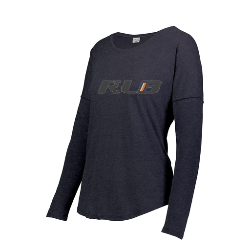 [FTLCUBNV-FAXS-LOGO2] Decker Women's Tri-Blend T-Shirt - Long Sleeve (Female Adult XS, Navy, Logo 2)