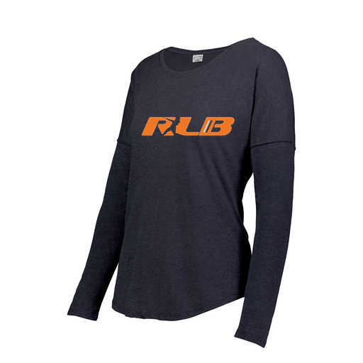 [FTLCUBNV-FAXS-LOGO3] Decker Women's Tri-Blend T-Shirt - Long Sleeve (Female Adult XS, Navy, Logo 3)