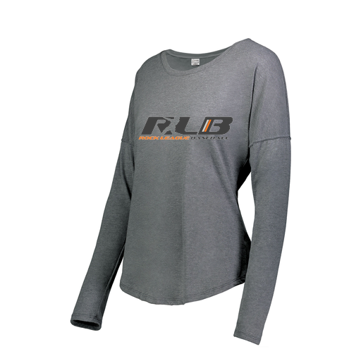 [3077.013.XS-LOGO1] Ladies LS Ultra-blend T-Shirt (Female Adult XS, Gray, Logo 1)