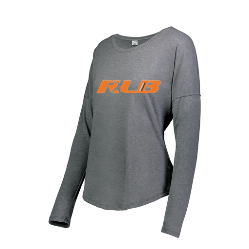 [FTLCUBGY-FAXS-LOGO3] Decker Women's Tri-Blend T-Shirt - Long Sleeve (Female Adult XS, Gray, Logo 3)